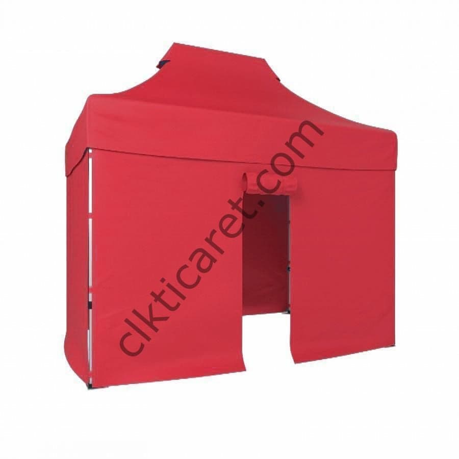 CLK 2x3 40mm Profil Gazebo Çadır 4 Yan Kapalı 1 Kapılı