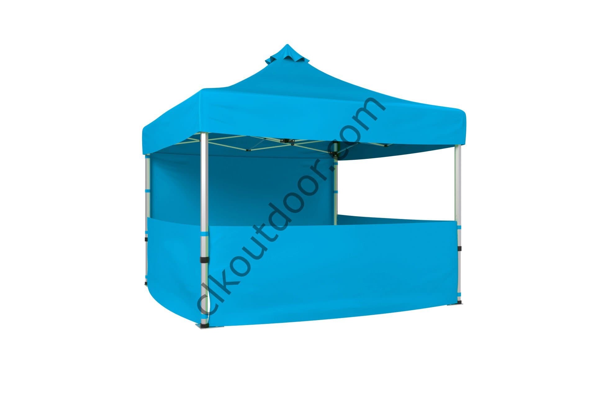CLK 3x3 Metre Kısa Bagaj Boy 100 cm Katlanabilir Gazebo Çadır 3 Yan Yarım 1 Tam Perdeli Stand Çadırı