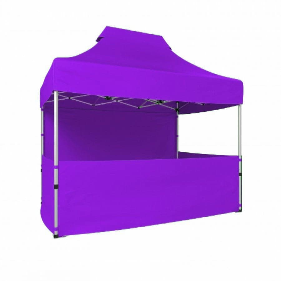 CLK 2x3 40mm Alüminyum Katlanabilir Tente Gazebo Çadır 3 Kenar Yarım 1 Tam Duvar