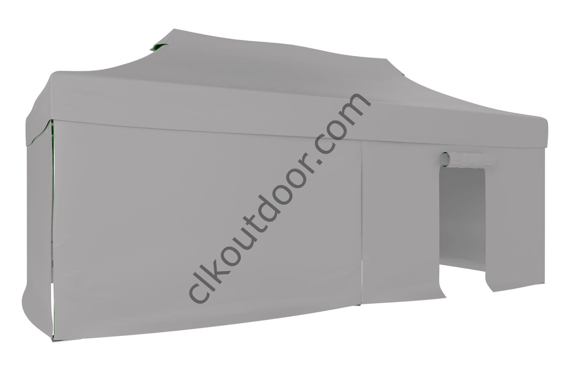 CLK 2x4 mt 40mm Alüminyum Katlanabilir Tente Gazebo Çadır 3 Yan Kapalı 1 Kapılı