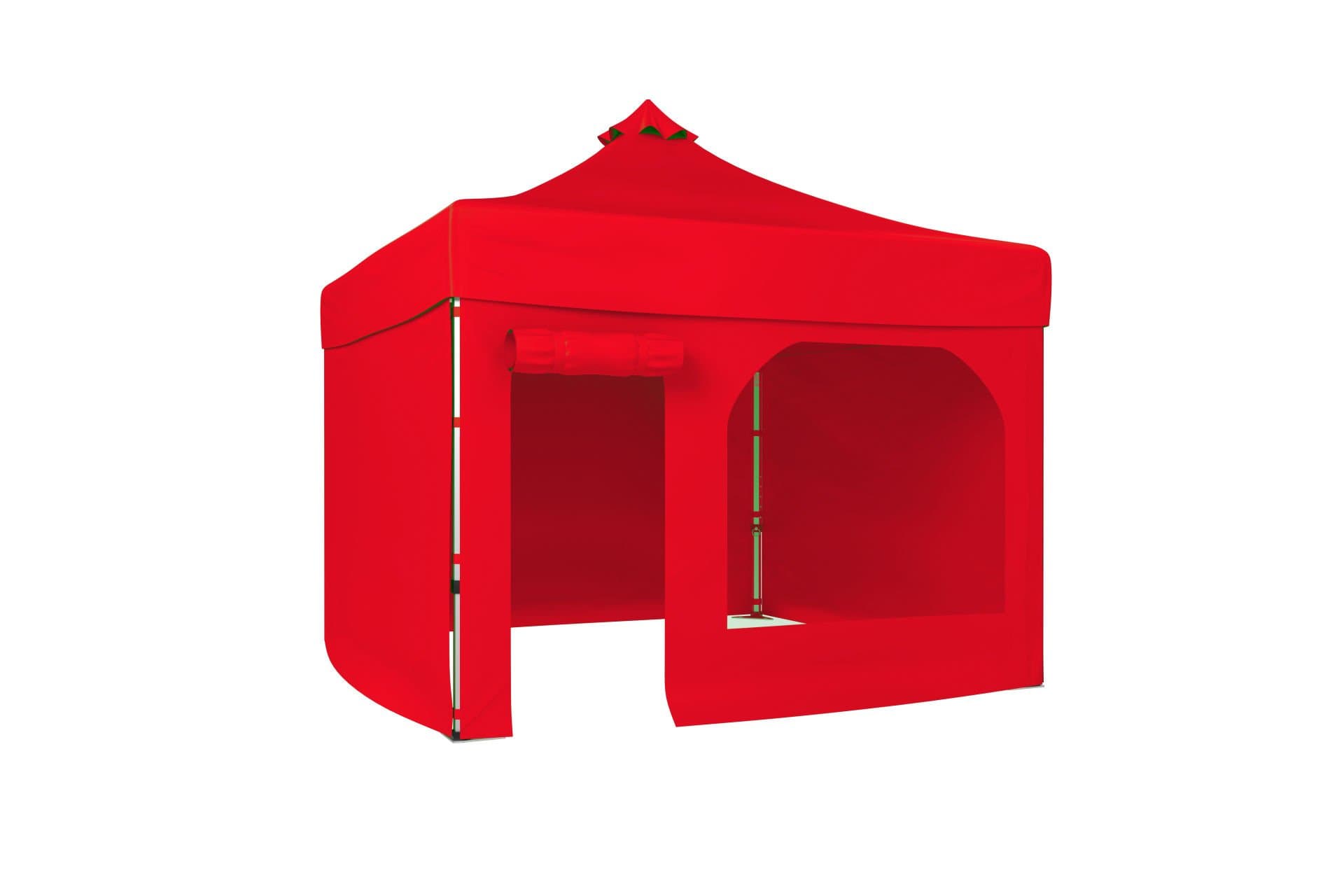 CLK 3x3 Katlanabilir Tente Gazebo Portatif Çadır 30 mm 3 Yan Kapalı 1 Yan Kapı ve Pencereli