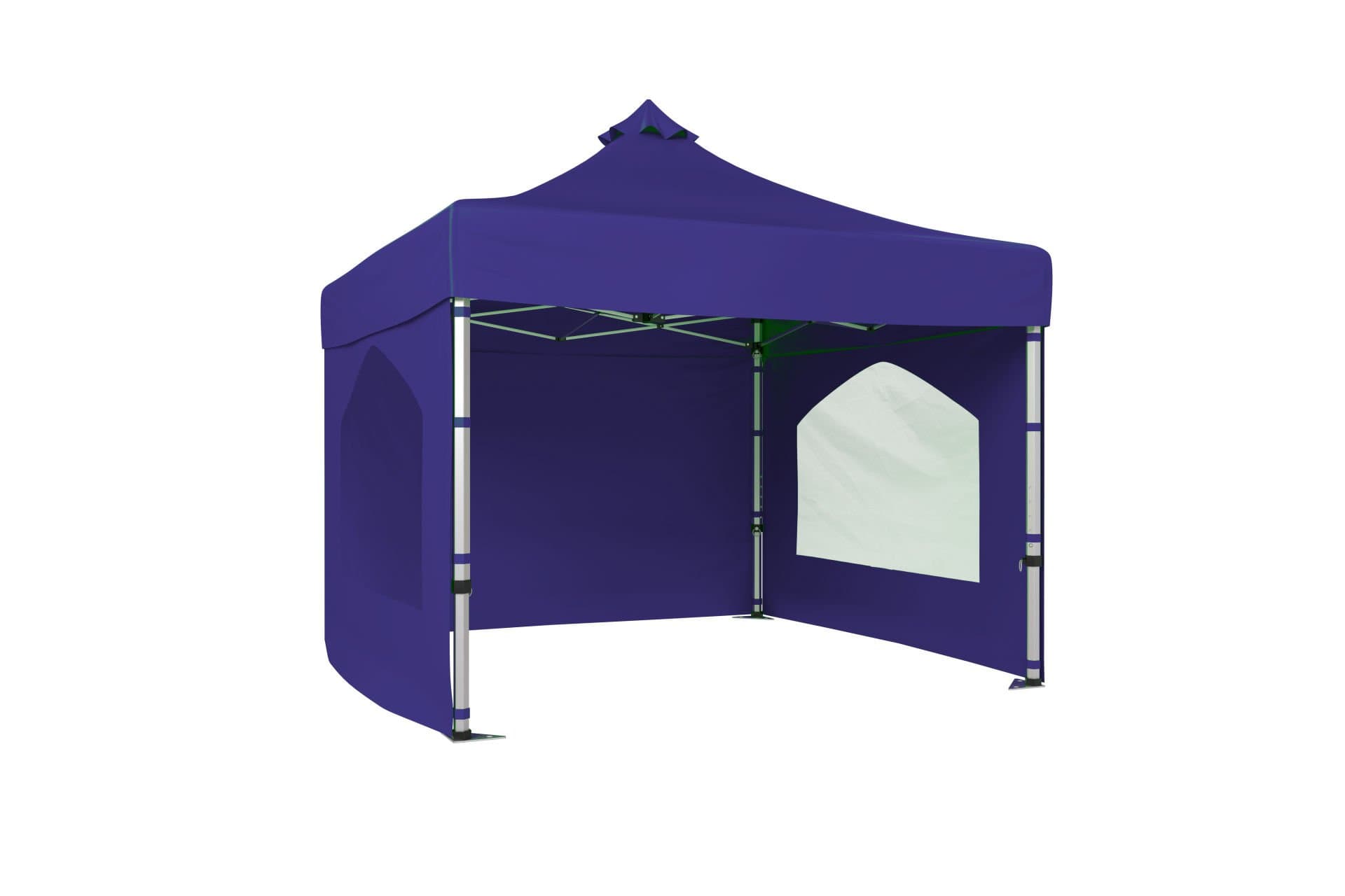 CLK 3x3 52mm Kalın Alüminyum Katlanabilir Tente Gazebo Çadır 3 Kenar Kapalı 2 Camlı