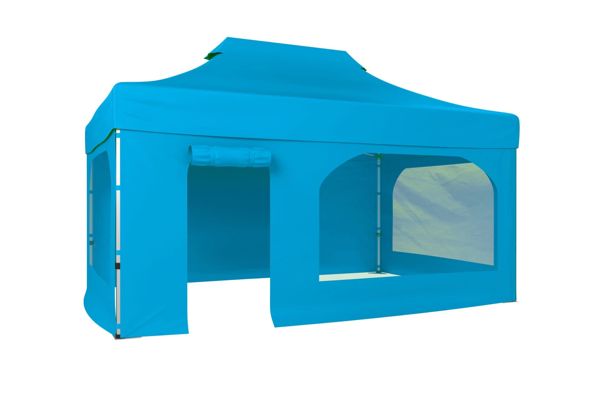 CLK 3x4,5 40 mm Katlanabilir Tente Gazebo Çadır Gazebo Çadır 2 Yan Pencereli 1 Yan Aksesuarsız 1 Yan Kapı ve Pencereli