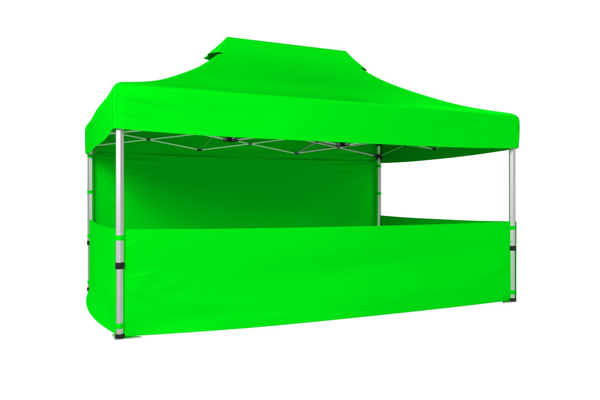 CLK 3x4,5 52mm Kalın Alüminyum Katlanabilir Tente Gazebo Çadır 4 Kenar Kapalı 3 Yarım Duvarlı