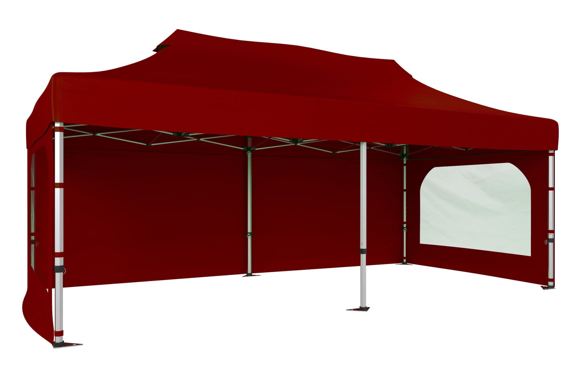 CLK 3x6 Katlanabilir Tente Gazebo Portatif Çadır 30 mm 3 Yan Duvarlı 2 Pencereli