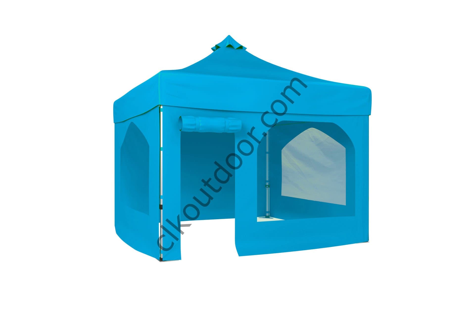CLK 3x3 Metre Kısa Bagaj Boy 115 cm Katlanabilir Gazebo Çadır 4 Yan Kapalı 3 Pencere 1 Kapı
