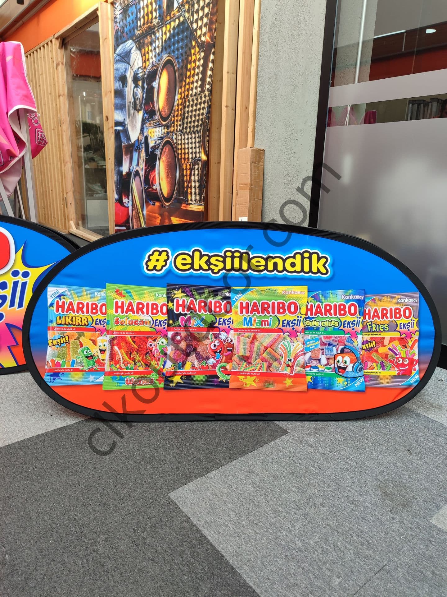 CLK 70x150 cm Katlanır Pop Up Yatay Kumaş A Pano