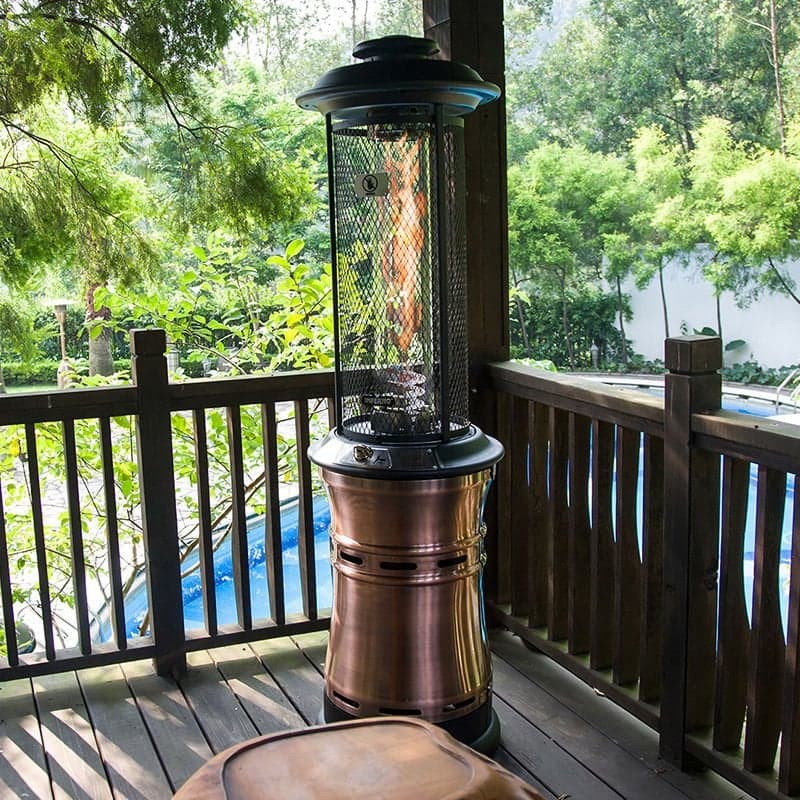CLK Fener Soba Tüplü Dekoratif Soba Bahçe Isıtıcı Bakır